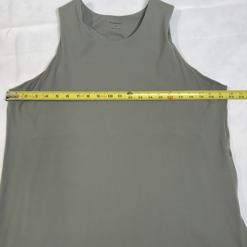 REI Co-Op Womens XL Sun Up Tank Travel Casual Midi Dress Sage Athleisure Stretch - Picture 9 of 11
